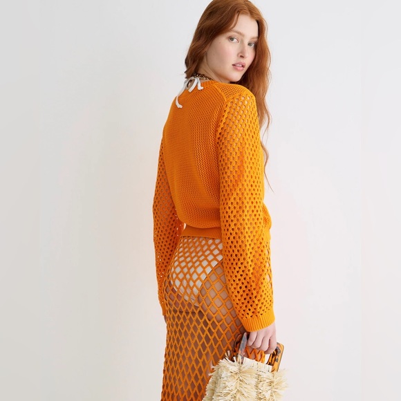 ❤️✅💥NWT J.Crew Crochet Crewneck Beach Sweater - Picture 3 of 7